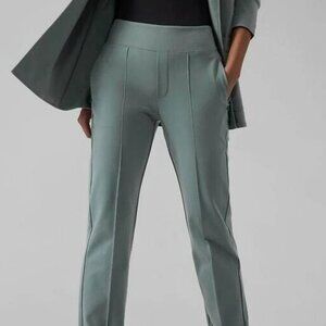 Athleta Eastbound Straight Pant Minimalistic Grey Sage Green Size 8